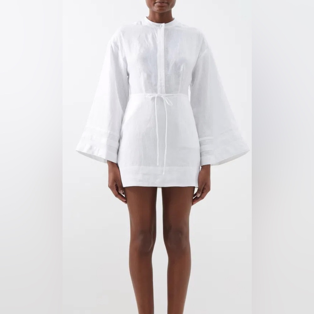 STAUD White Long Sleeve Dress